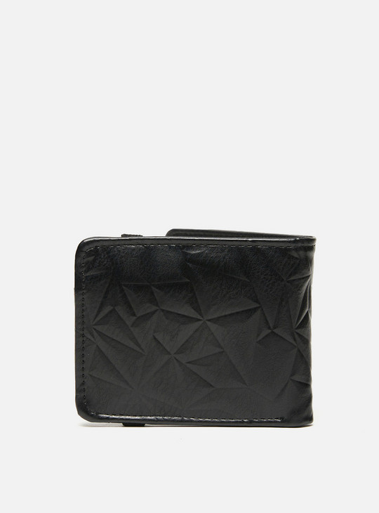 Textured Bi-Fold Wallet with Elasticated Strap