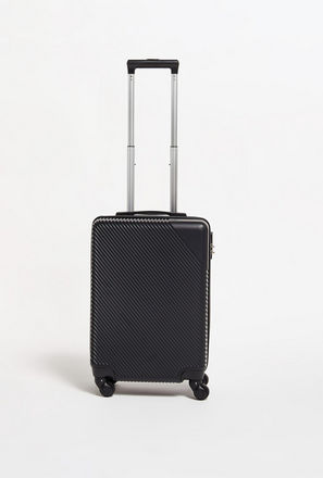 Textured Hardcase Trolley Bag with Retractable Handle - 37x22x50 cms