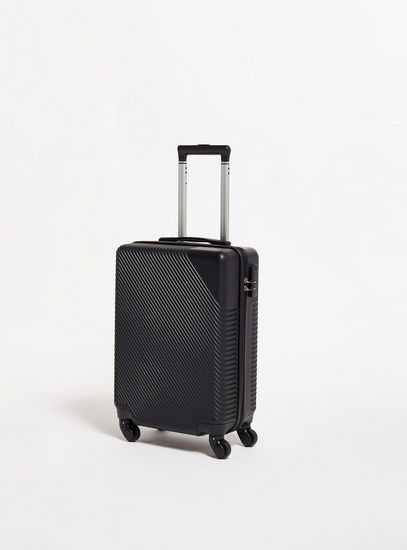 Textured Hardcase Trolley Bag with Retractable Handle - 37x22x50 cms