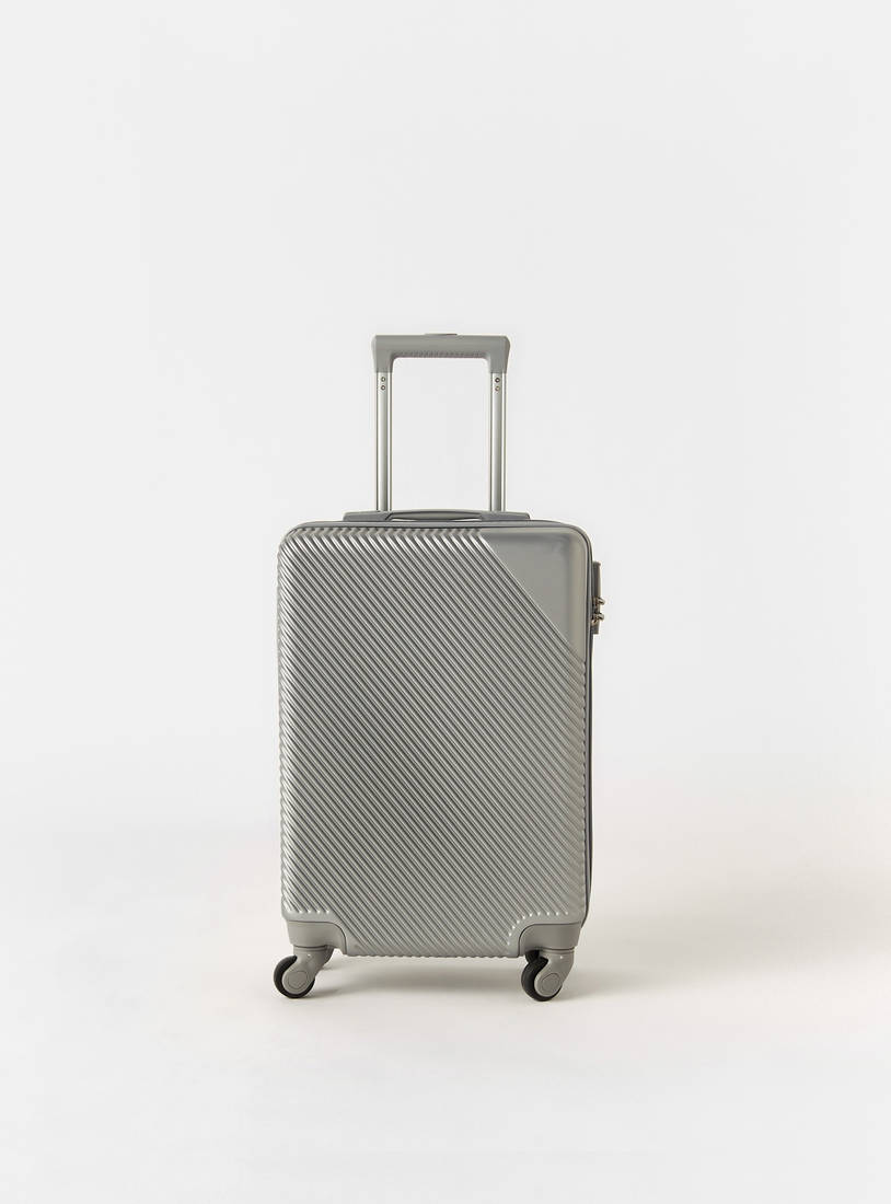 Textured Hardcase Trolley Bag with Retractable Handle-Luggage-image-0