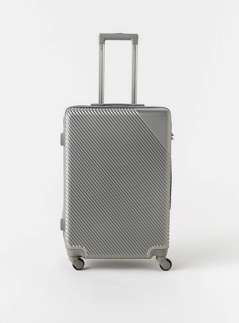 Textured Hardcase Trolley Bag with Retractable Handle-Luggage-image-0
