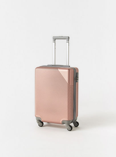 Textured Hardcase Trolley Bag with Retractable Handle
