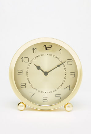 Metallic Round Table Clock - 15x4x16 cms