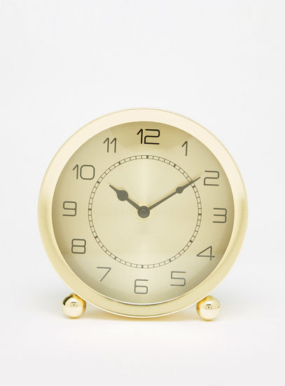 Metallic Round Table Clock - 15x4x16 cms
