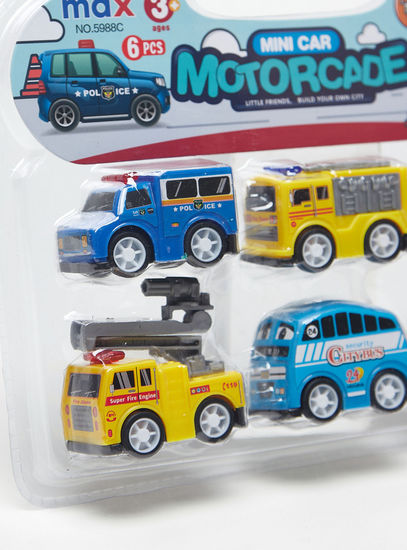 Motorcade 6-Piece Mini Toy Vehicle Set-Cars & Vehicles-image-1