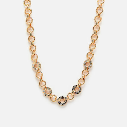 Embellished Chain Necklace with Lobster Clasp Closure