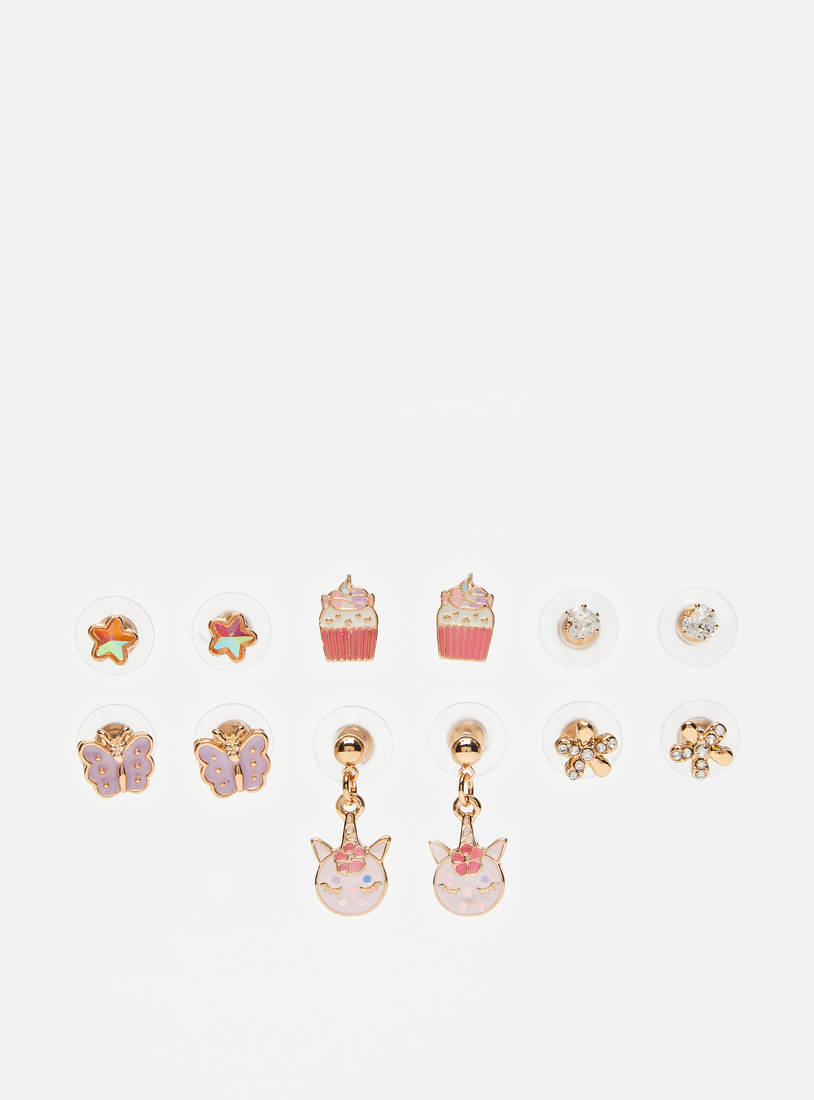 Set of 6 - Assorted Earrings with Push Back Closure-Earrings-image-0