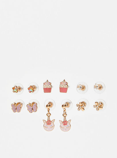 Set of 6 - Assorted Earrings with Push Back Closure-Earrings-image-1