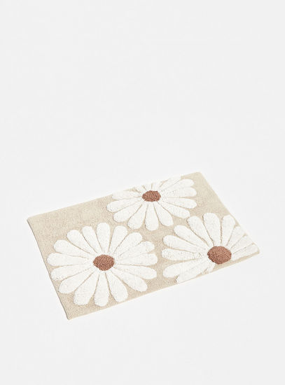 Floral Tufted Bathmat - 50x80 cms-Bathmats-image-0