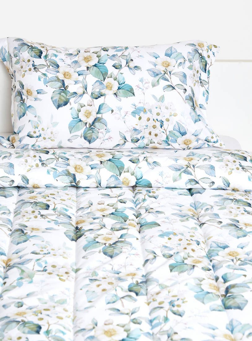 Floral Print 2-Piece Comforter Set - 160x220 cms-Comforters & Quilts-image-0