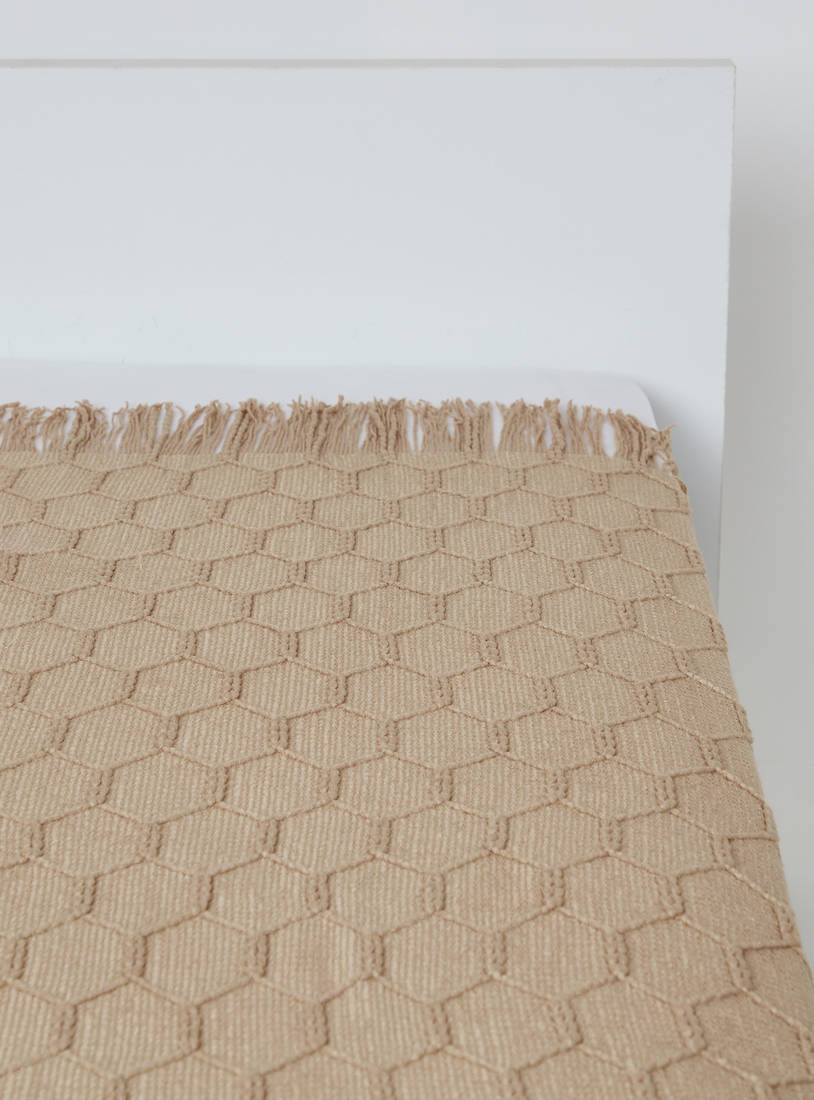 Textured Throw with Tassel Detail - 120x150 cms-Throws & Blankets-image-0