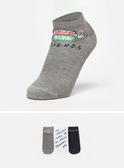 Pack of 3 - Friends Print Ankle Length Socks-Socks & Stockings-image-0