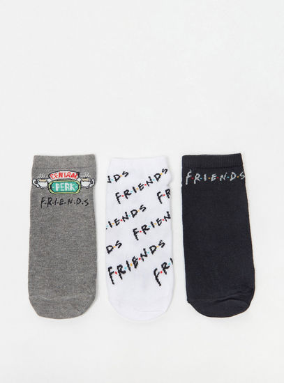 Pack of 3 - Friends Print Ankle Length Socks-Socks & Stockings-image-1
