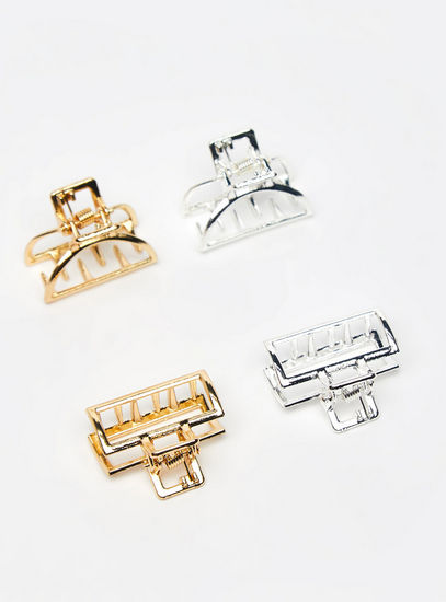 Set of 4 - Metallic Hair Clamp-Clamps & Barrette-image-1