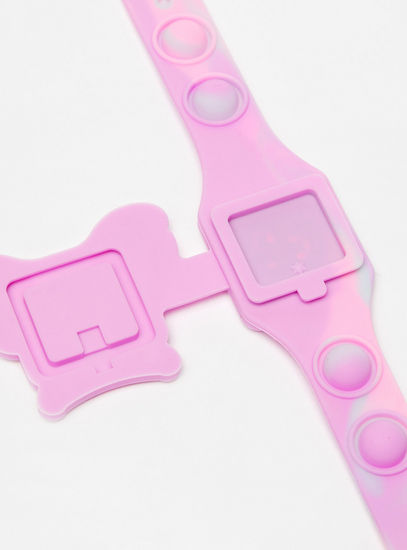 Butterfly Accented Digital Wrist Watch with Buckle Closure
