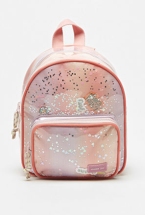 Embellished Backpack with Zip Closure