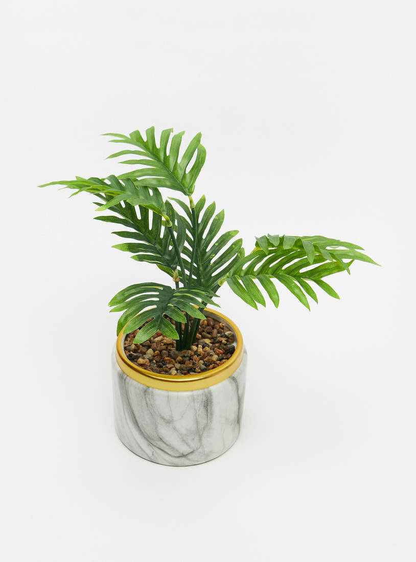 Plant in Marble Pot-Potted Plants-image-1