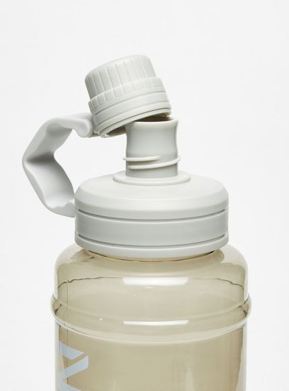 Text Print Water Bottle with Spout and Lid Closure-Water Bottles-image-1