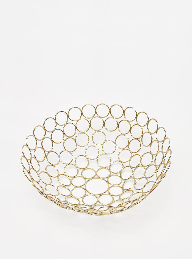 Metallic Decorative Basket-Storage & Décor Boxes-image-1