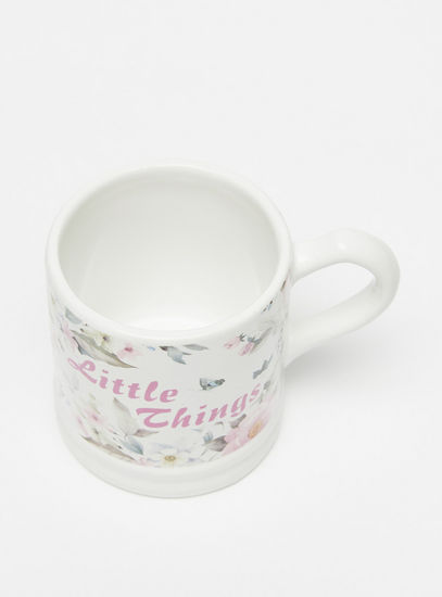 Floral Print Ceramic Mug - 350 ml-Mugs-image-1
