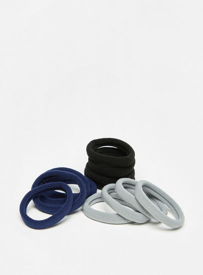 Pack of 12 - Plain Hair Tie-Elastic Round Bands-image-0