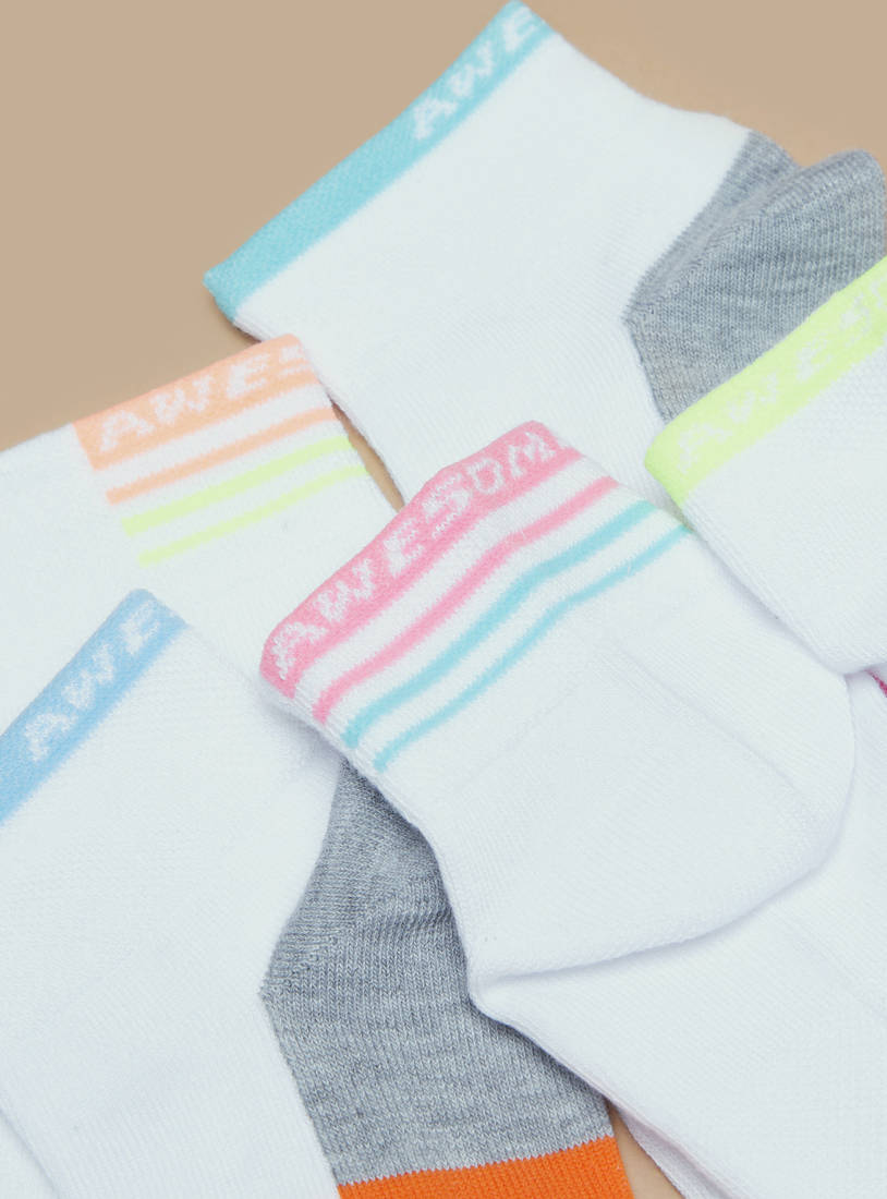 Pack of 5 - Printed Ankle Length Socks-Socks & Stockings-image-1