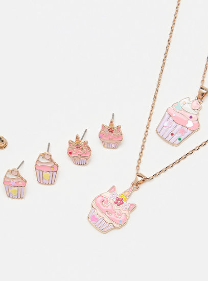 Cupcake Shape 6-Piece Necklace Set