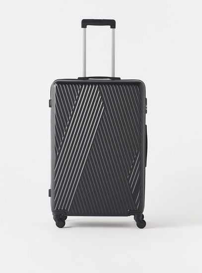 Textured Hardcase Trolley Bag with Retractable Handle - 49x29x70 cms-Luggage-image-0