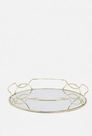 Decorative Tray with Mirror Accent