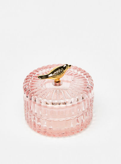 Textured Glass Jar with Lid