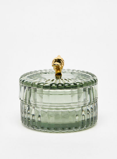 Textured Glass Jar with Lid