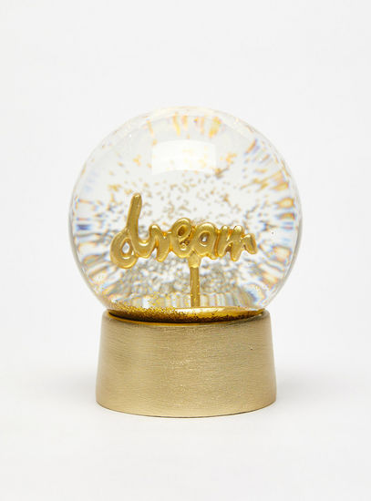 Decorative Glitter Water Ball with Dream Typography Accent
