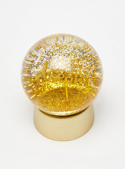 Decorative Glitter Water Ball with Dream Typography Accent