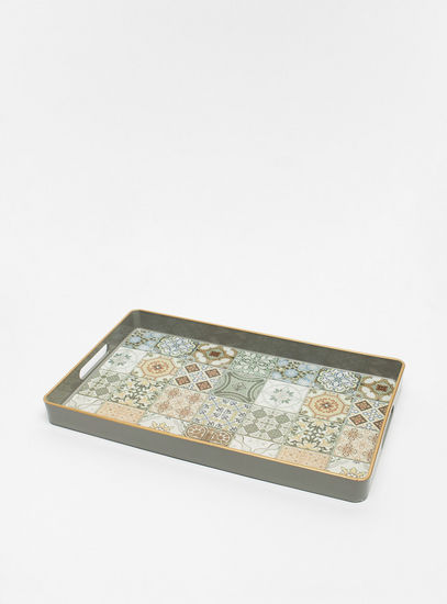 Printed Serving Tray with Cutout Handles