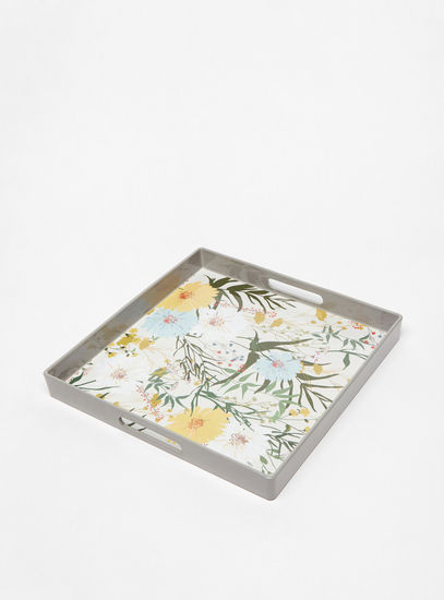 Floral Print Serving Tray