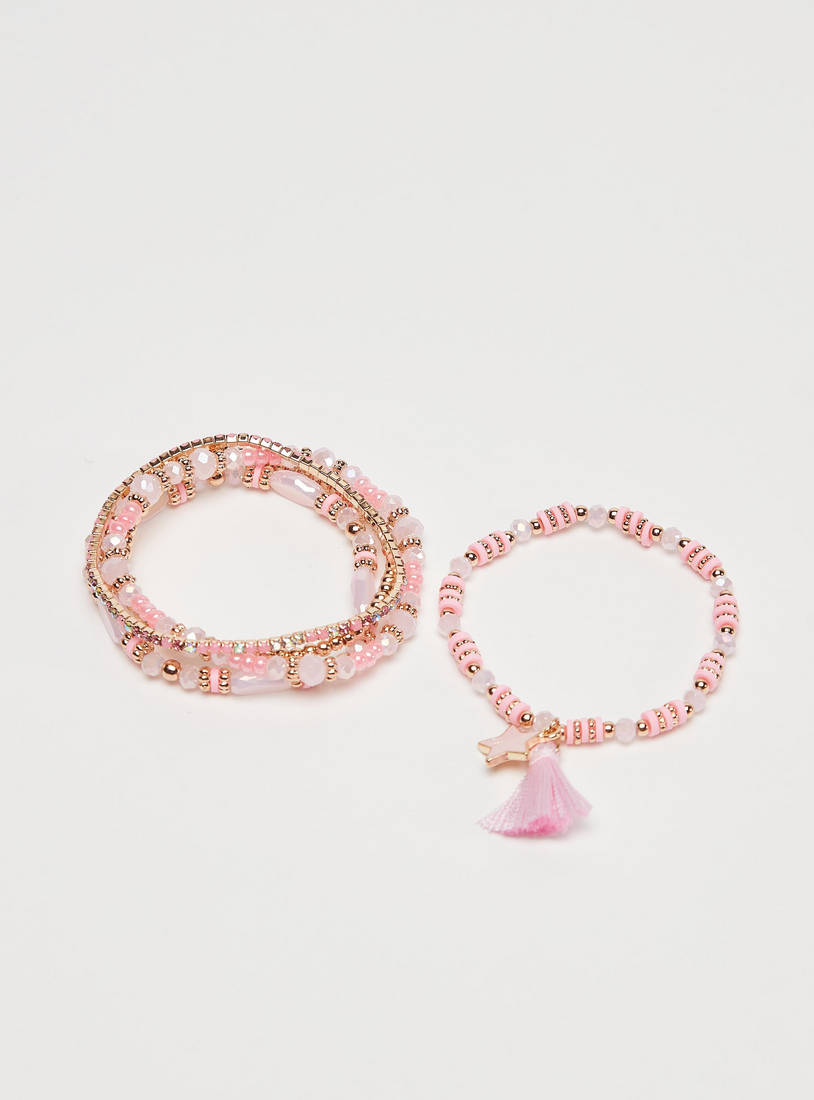 Set of 5 - Beaded Bracelet-Bangles & Bracelets-image-0