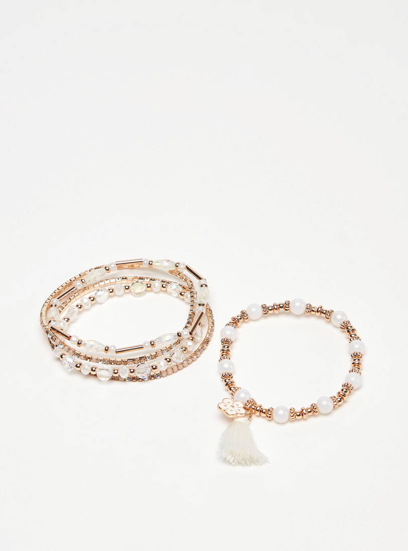 Set of 5 - Embellished Bracelet-Bangles & Bracelets-image-0