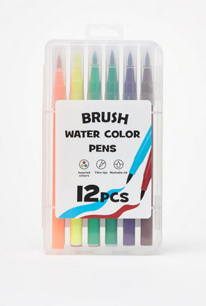 طقم أقلام ألوان مائية فرشاة متنوعة - 12 قطعة