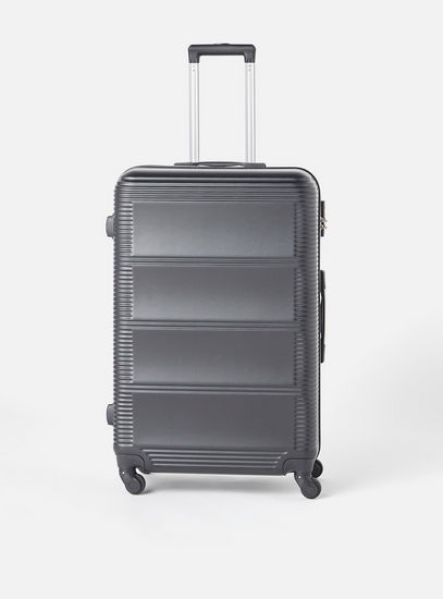 Textured Hardcase Trolley Bag with Retractable Handle and Wheels
