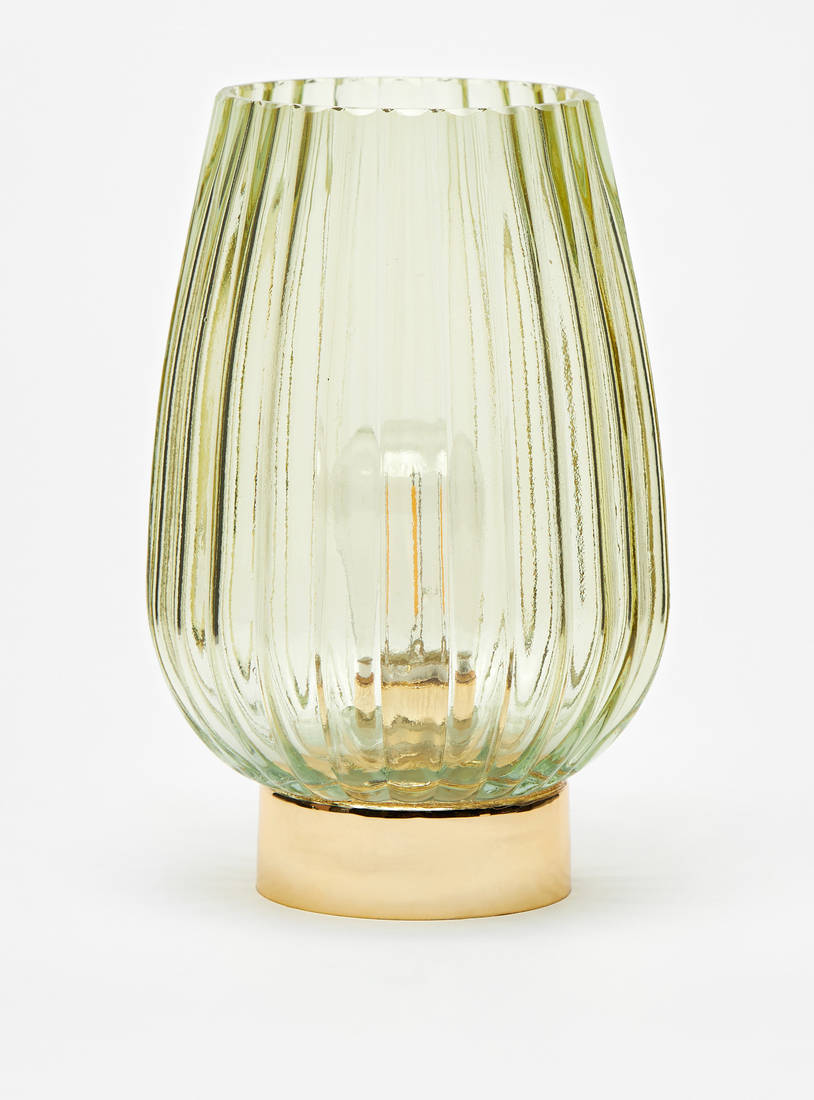 Fluted Hurricane LED Lamp-Home Décor-image-0