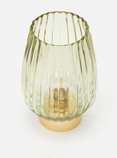 Fluted Hurricane LED Lamp-Home Décor-image-1