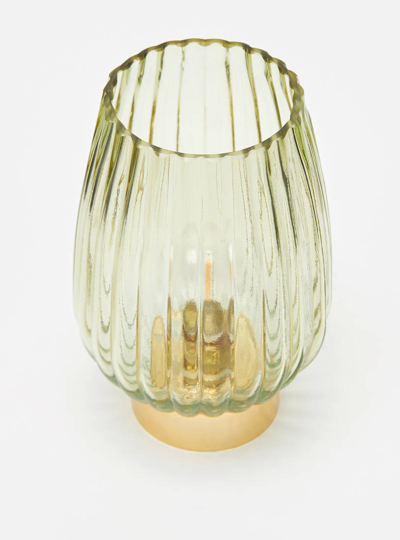 Fluted Hurricane LED Lamp-Home Décor-image-1