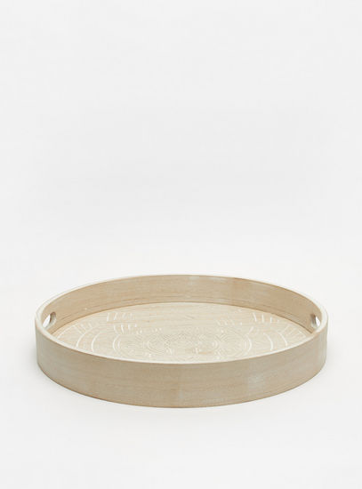 Printed Round Wooden Tray-Trays-image-0