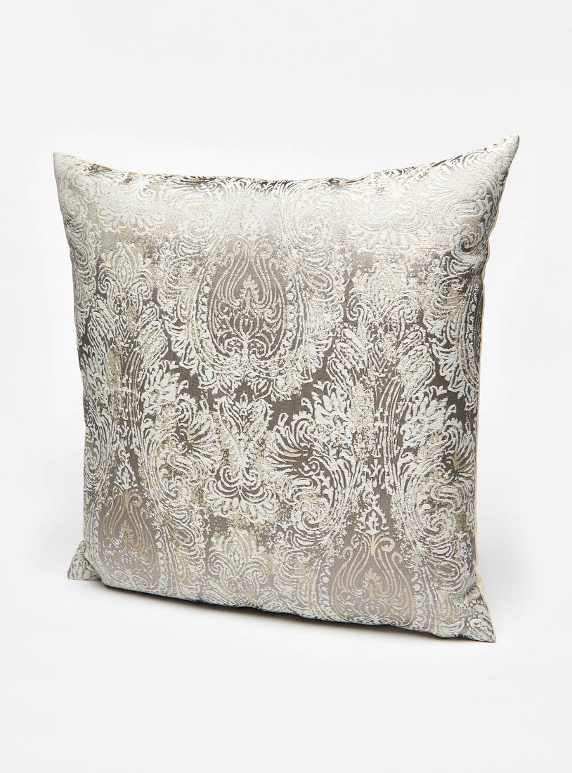 Jacquard Filled Cushion with Zip Closure - 45x45 cms-Cushions-image-0