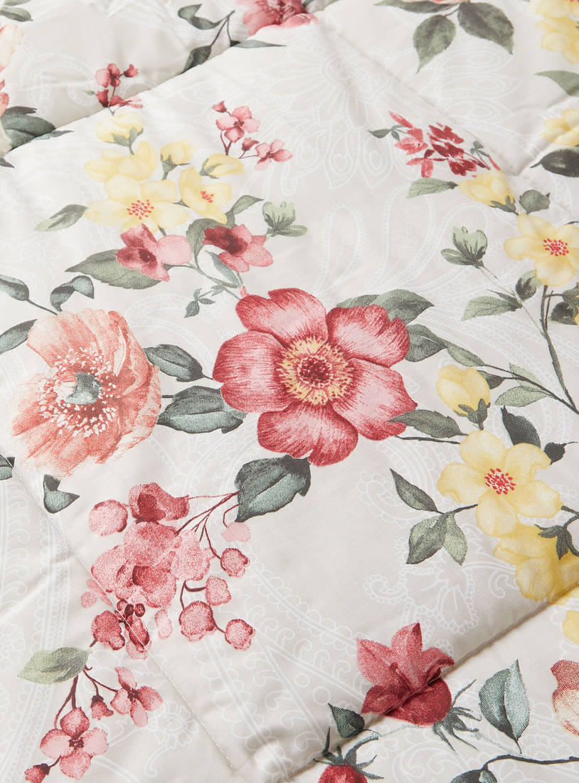 Floral Print 2-Piece Single Comforter Set - 160x220 cm-Comforters & Quilts-image-1