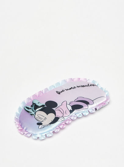 Minnie Mouse Print Eye Mask with Adjustable Strap-Travel Accessories-image-0