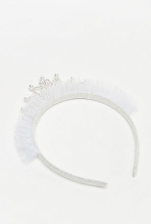 Crown Shaped Hairband with Embellished Detail