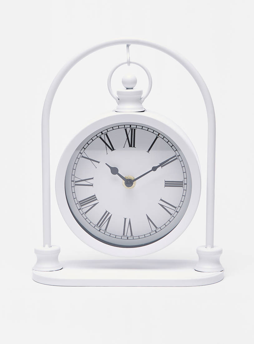 Metal Round Table Clock with Stand - 19.8x8.5x25 cms-Clocks-image-0