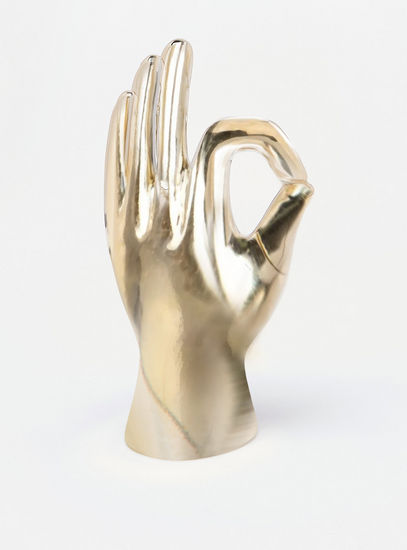 Metallic Hand-Shaped Decorative Accent
