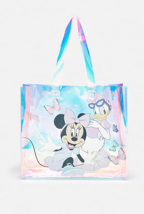 Minnie Mouse and Daisy Duck Print Tote Bag with Double Handle